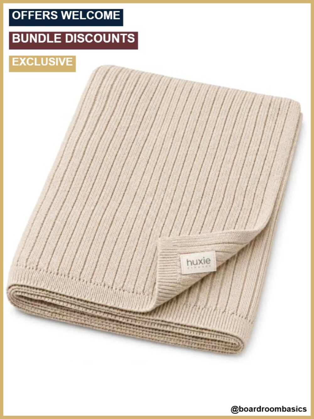 Organic Cotton Ribbed Knit Baby Blanket Crib Quilt 30x40